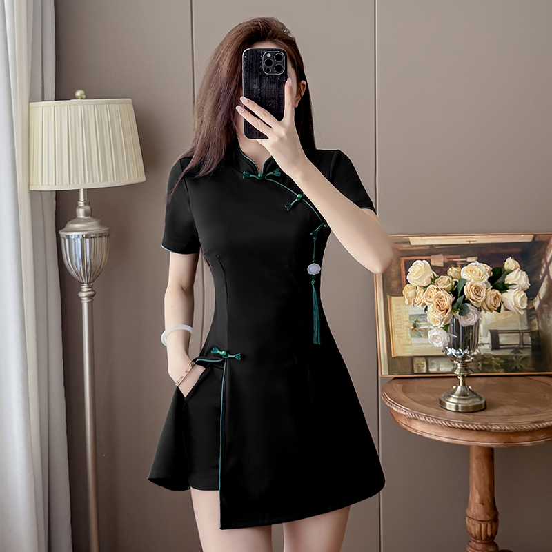 2026 New Chinese Style Black T - Embroidery Class ulasan dan harga