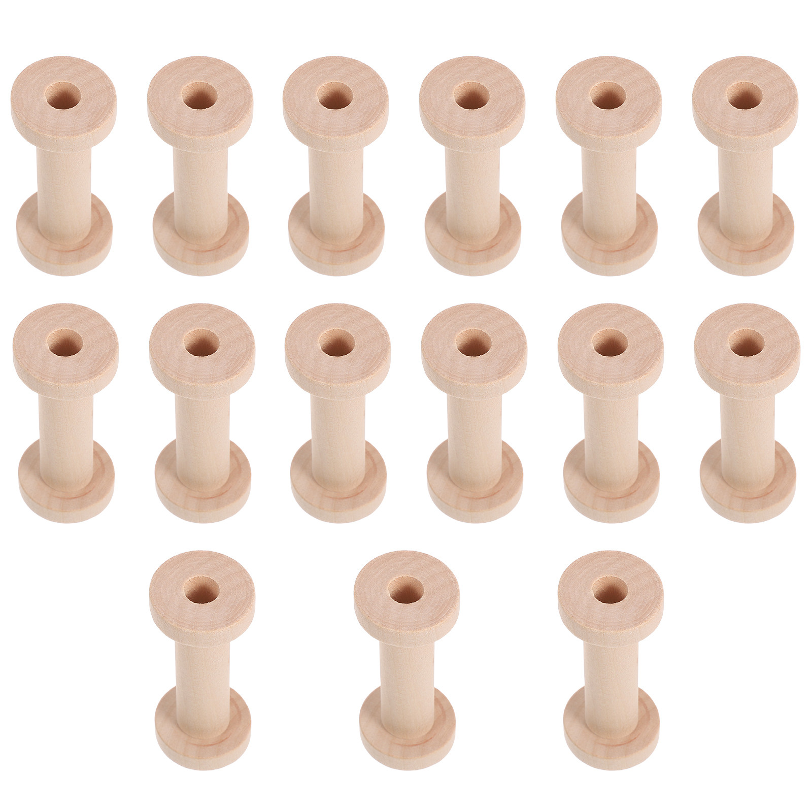 15Pcs Vintage Wooden Spools Em - Embroidery Thread ulasan dan harga