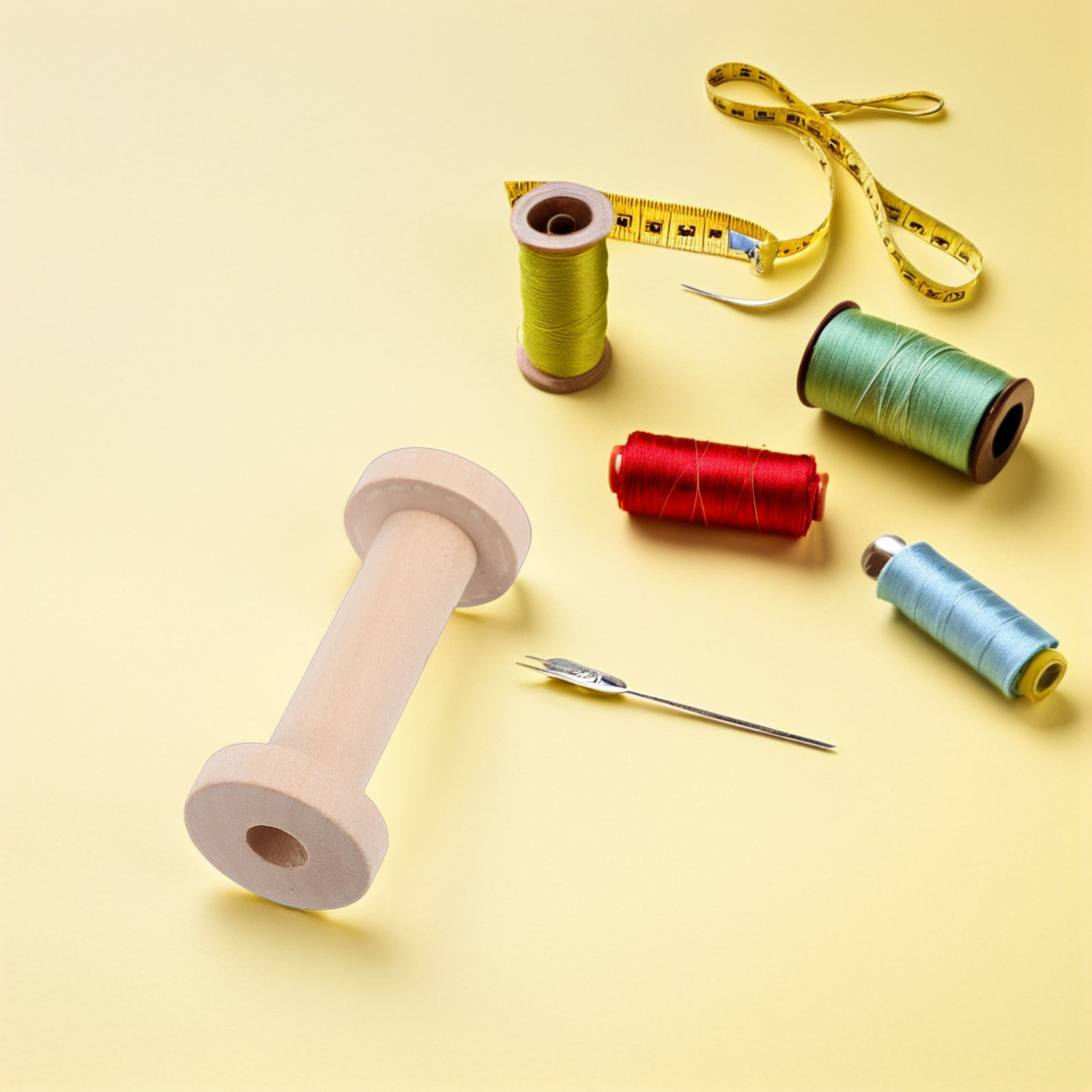 15Pcs Vintage Wooden Spools Em - Embroidery Thread ulasan dan harga
