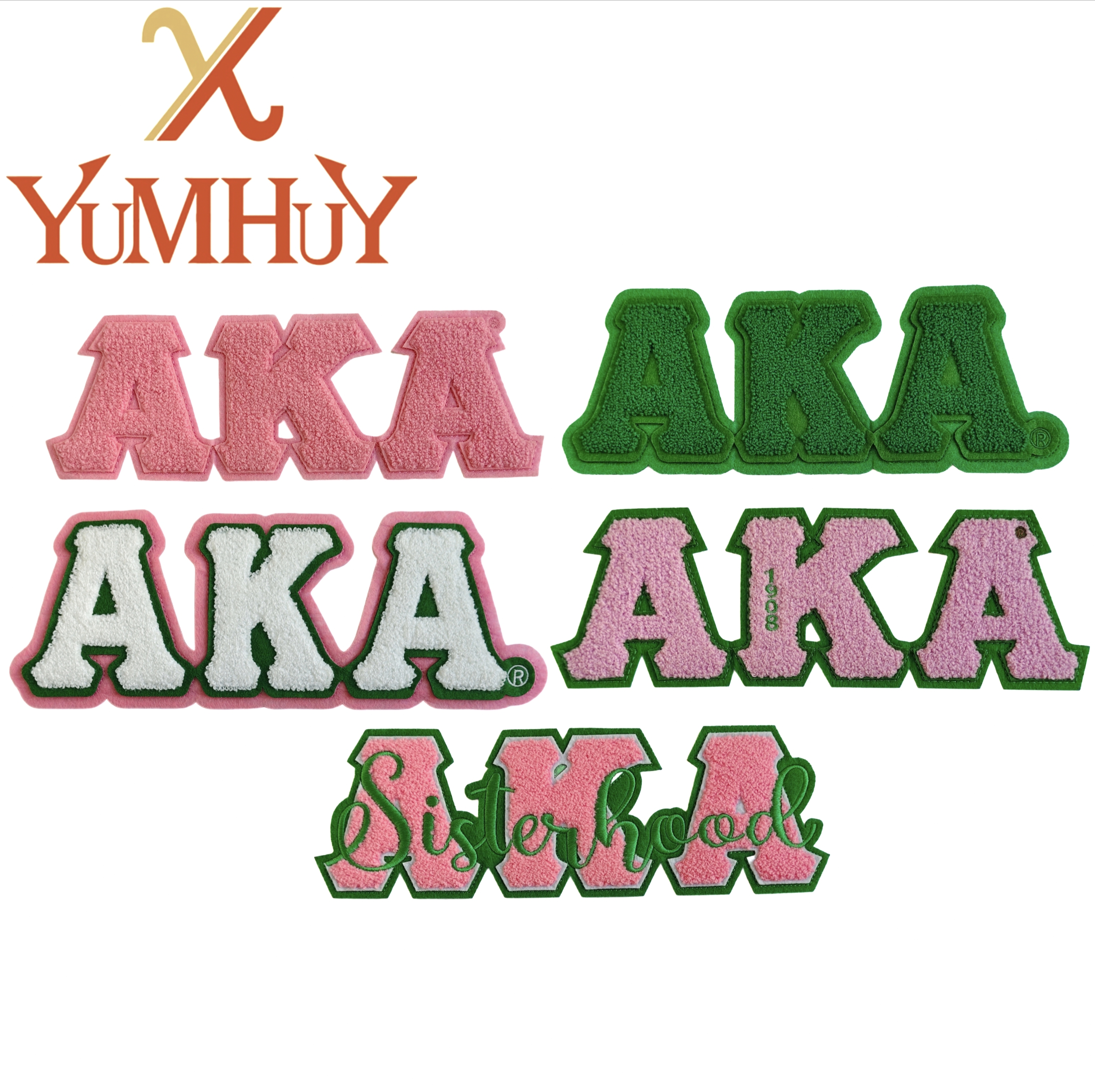 Multi style iron on Kappa Alph - Embroidery Alpha ulasan dan harga