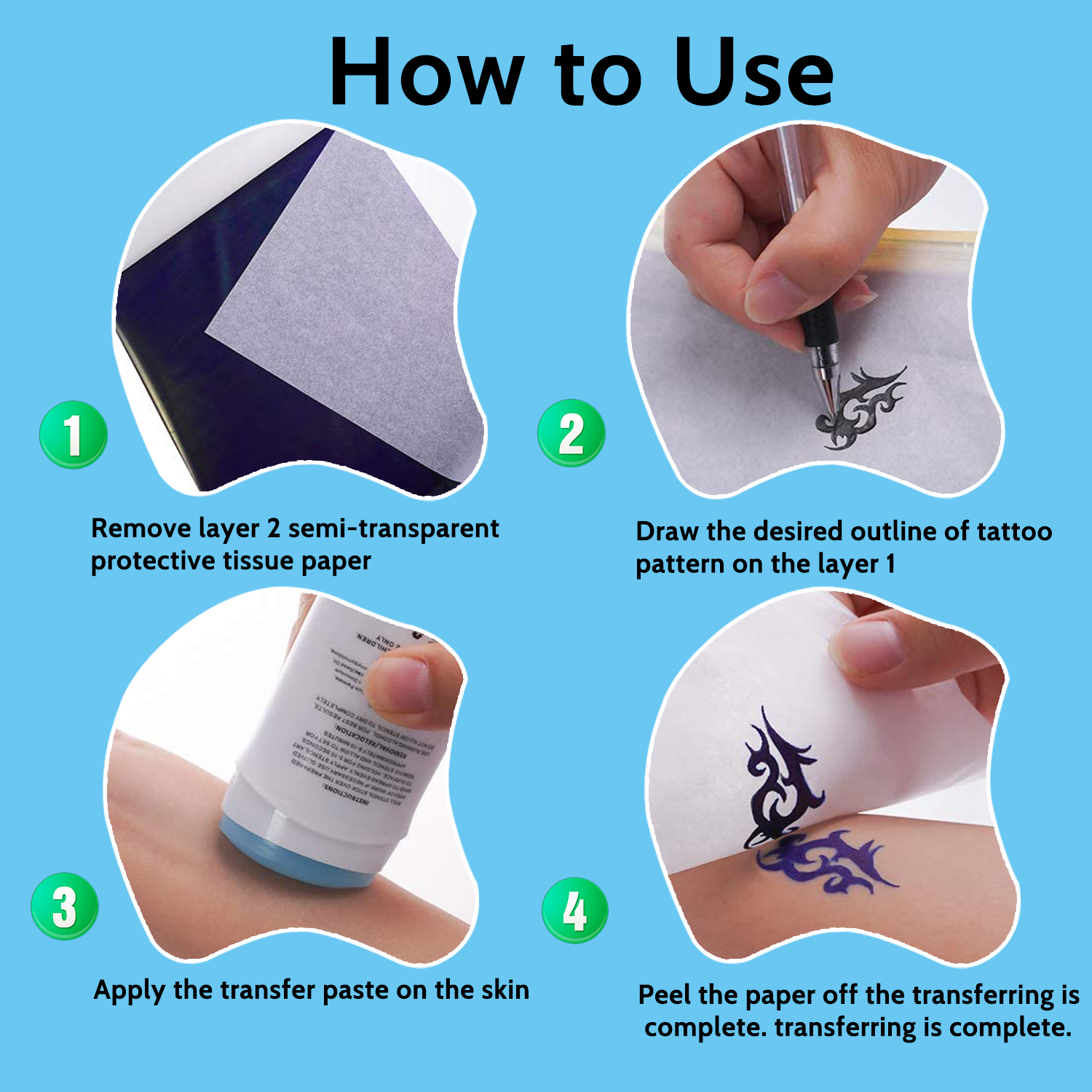 10/50/100Pcs Tattoo Transfer P - Transfer Paper Carbon ulasan dan harga