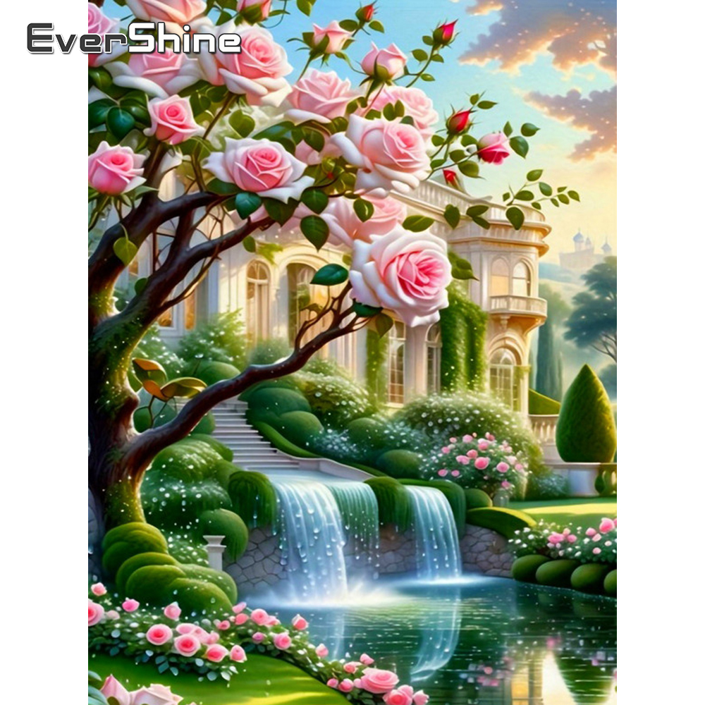 EverShine Diamond Painting Lan - Embroidery Rose Stitch ulasan dan harga