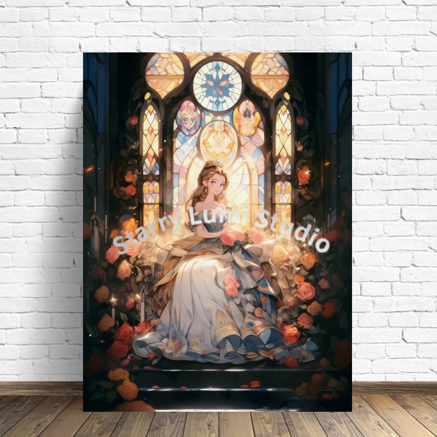 Cute Cinderella Castle 5D Full - Embroidery Rose Stitch ulasan dan harga