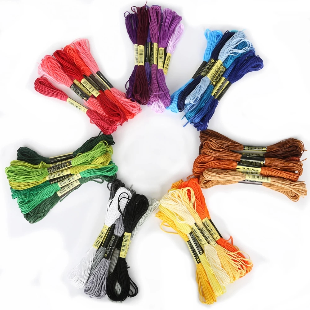 8/12/24/36Pcs Multicolor Simil - Dmc Floss Set ulasan dan harga
