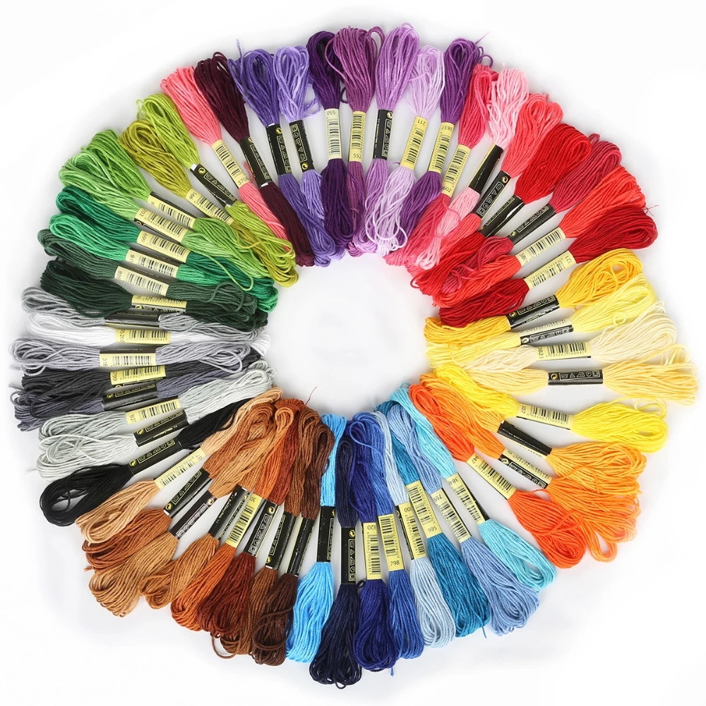 8/12/24/36Pcs Multicolor Simil - Dmc Floss Set ulasan dan harga
