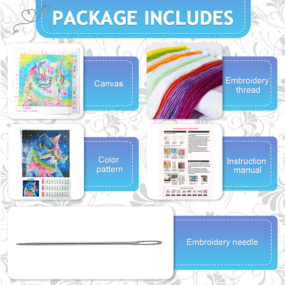 HUACAN Embroidery Sets Rose Fl - Embroidery Rose Stitch ulasan dan harga