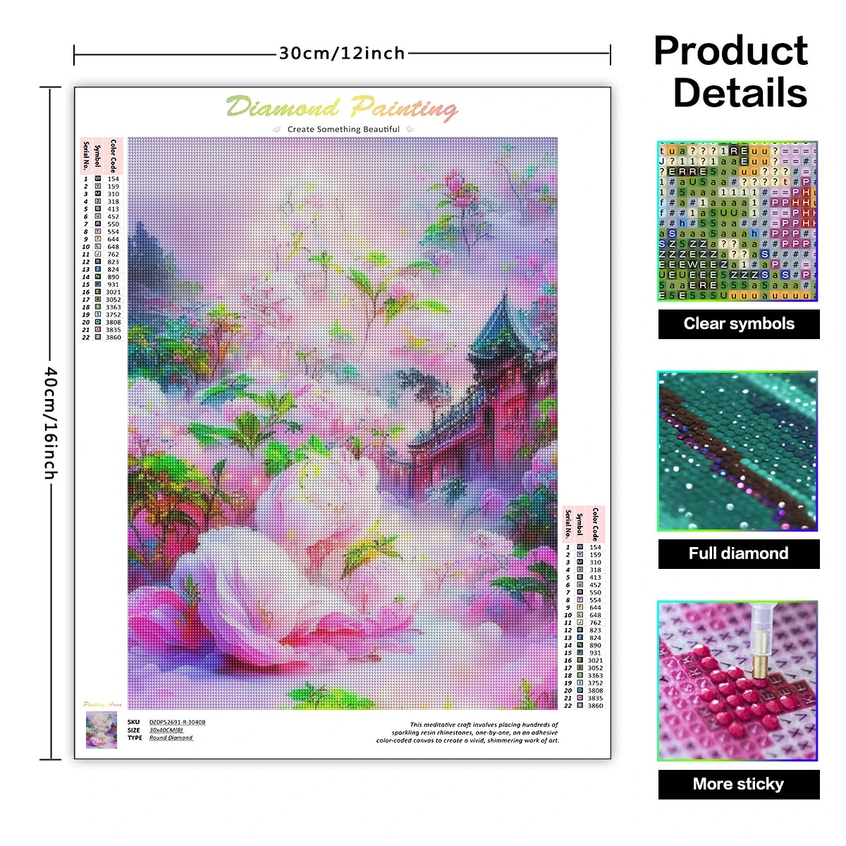 GATYZTORY 5D Diamond Painting  - Embroidery Rose Stitch ulasan dan harga
