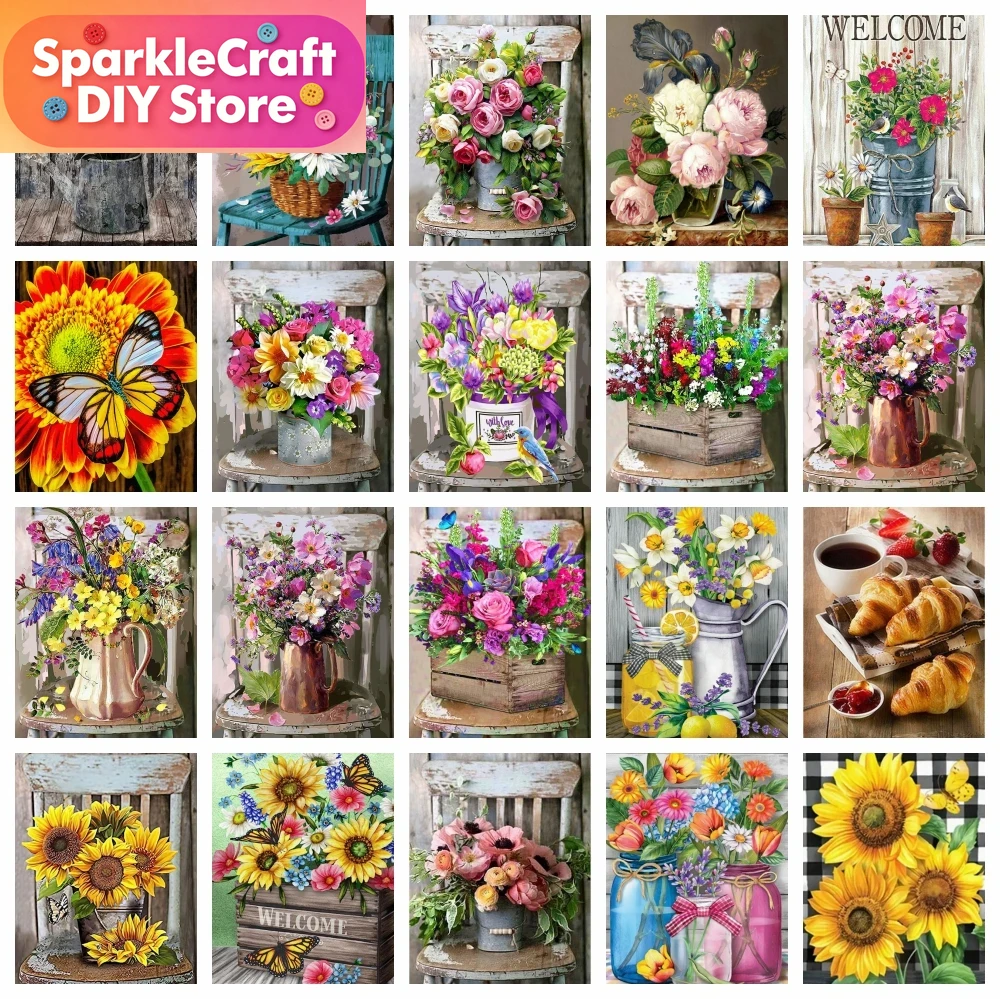 1pc frameless  Diamond Paintin - Embroidery Rose Stitch ulasan dan harga