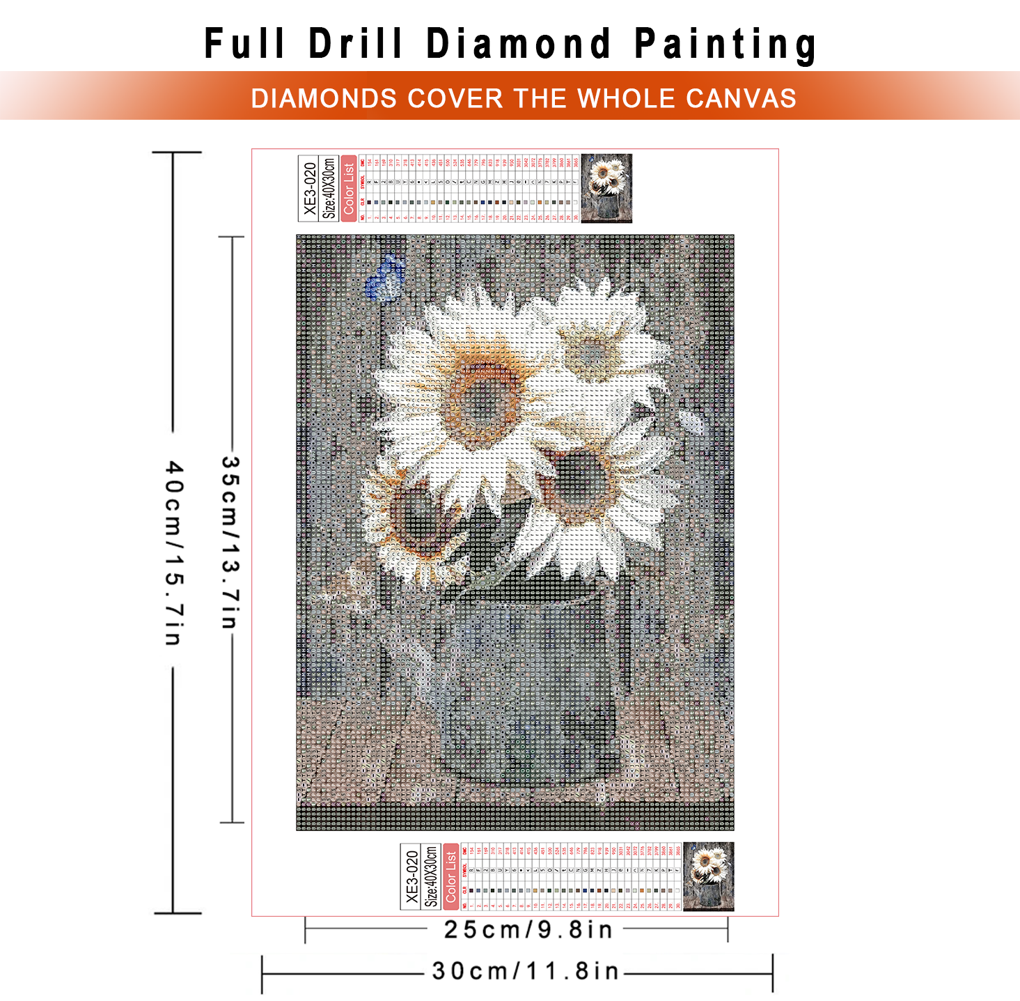 1pc frameless  Diamond Paintin - Embroidery Rose Stitch ulasan dan harga
