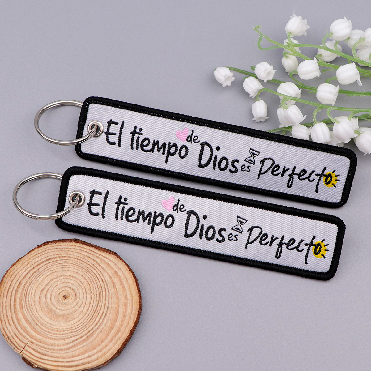 Spanish Quotes Keychain for Mo - Embroidery Quote ulasan dan harga