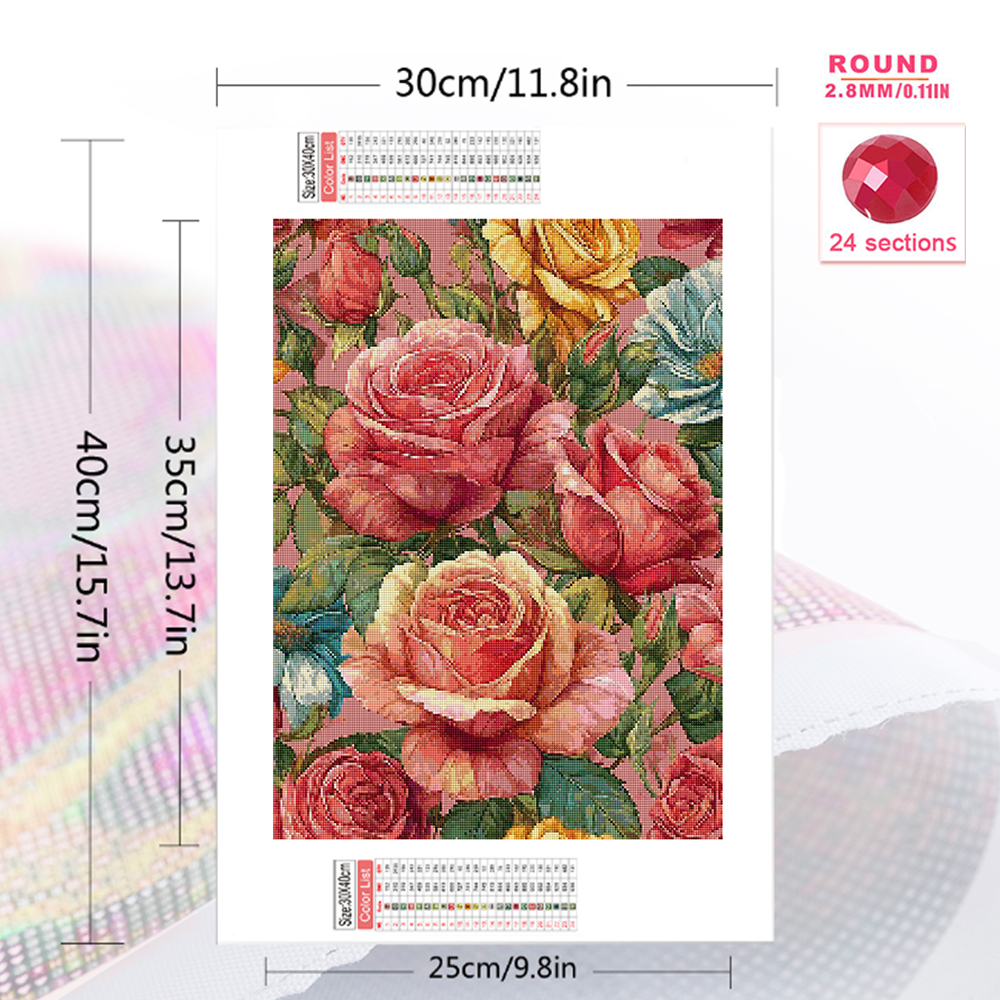 Momoart Full Drill Diamond Emb - Embroidery Rose Stitch ulasan dan harga