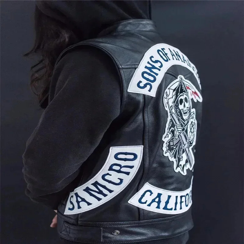 3.a;6\m/Leather Men Motorcycle - Embroidery Jacket ulasan dan harga