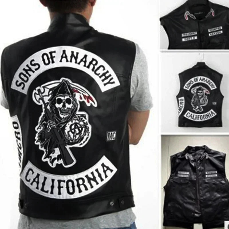 3.a;6\m/Leather Men Motorcycle - Embroidery Jacket ulasan dan harga