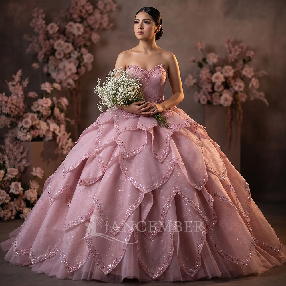 Luxury Ball Gown Quinceanera D - Embroidery Removal ulasan dan harga