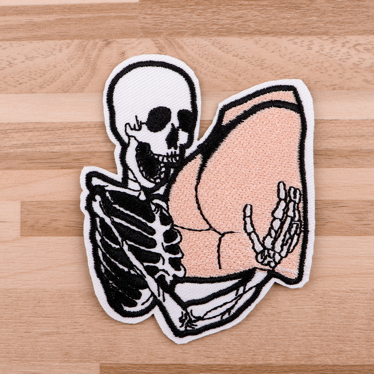 Skull Quotes Embroidery Patch  - Embroidery Quote ulasan dan harga