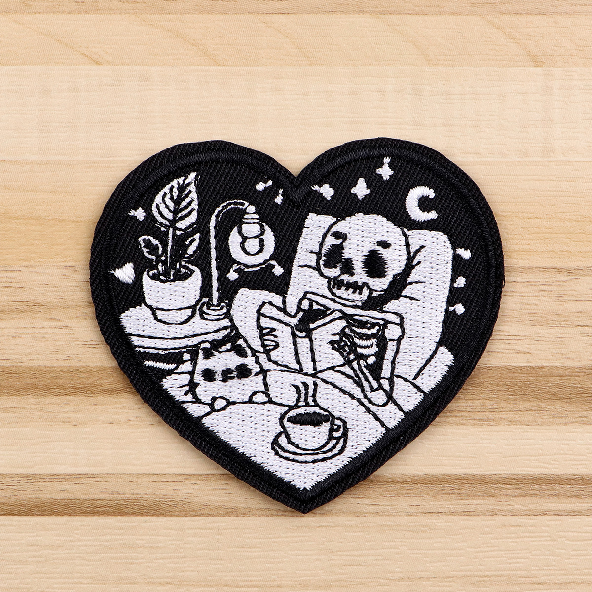 Skull Quotes Embroidery Patch  - Embroidery Quote ulasan dan harga