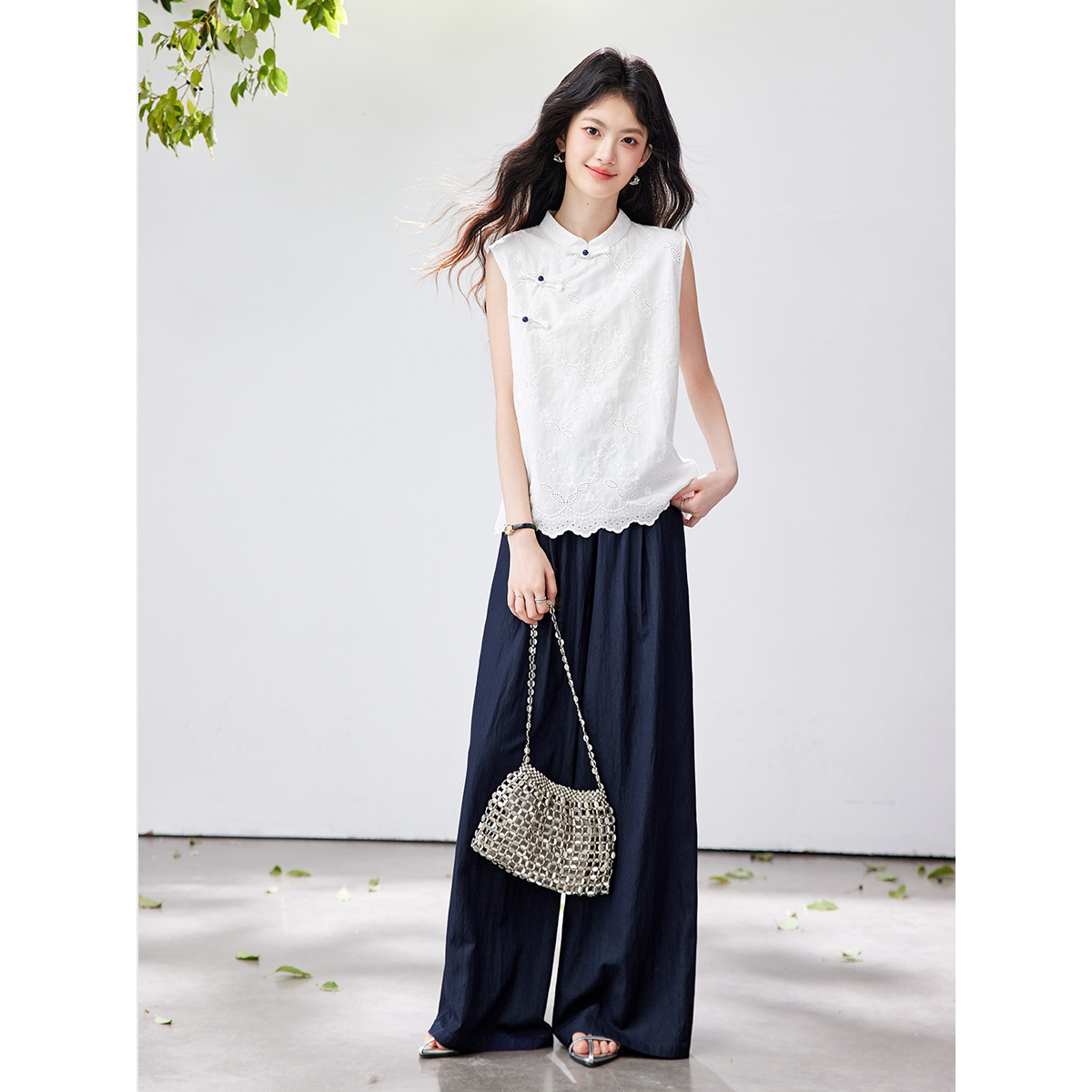 VIMLY Chinese Style Two Piece  - Embroidery Uniform ulasan dan harga