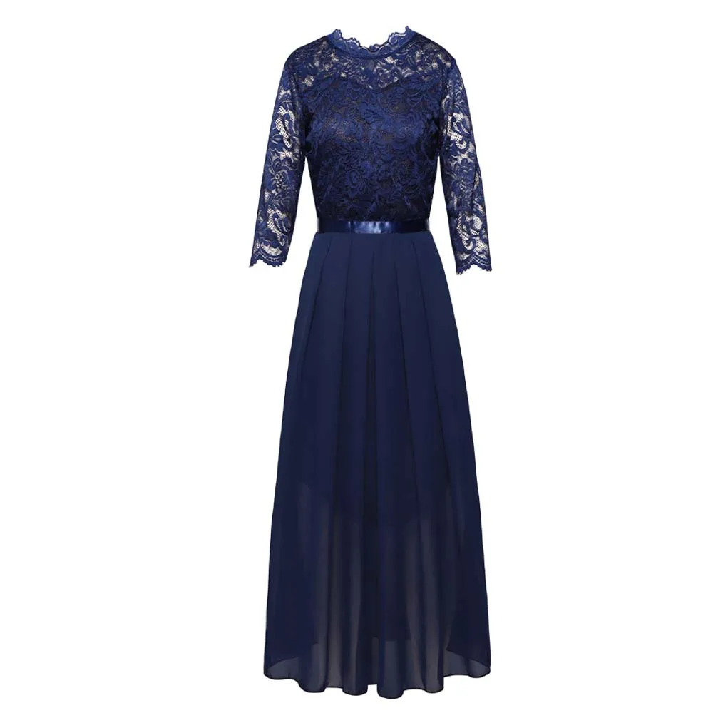 Elegant 3/4 Sleeve Lace Evenin - Embroidery Class ulasan dan harga