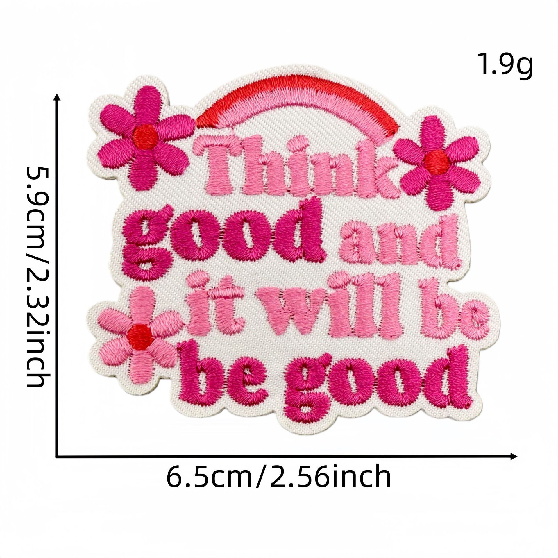 Pink Aesthetic Embroidery Patc - Embroidery Quote ulasan dan harga