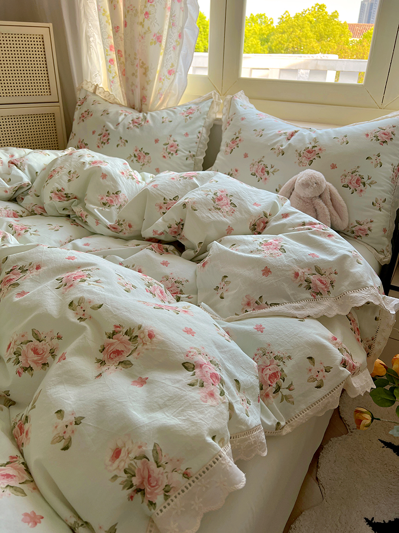 Washed Cotton Duvet Cover Sets - Embroidery Quilt Cover ulasan dan harga