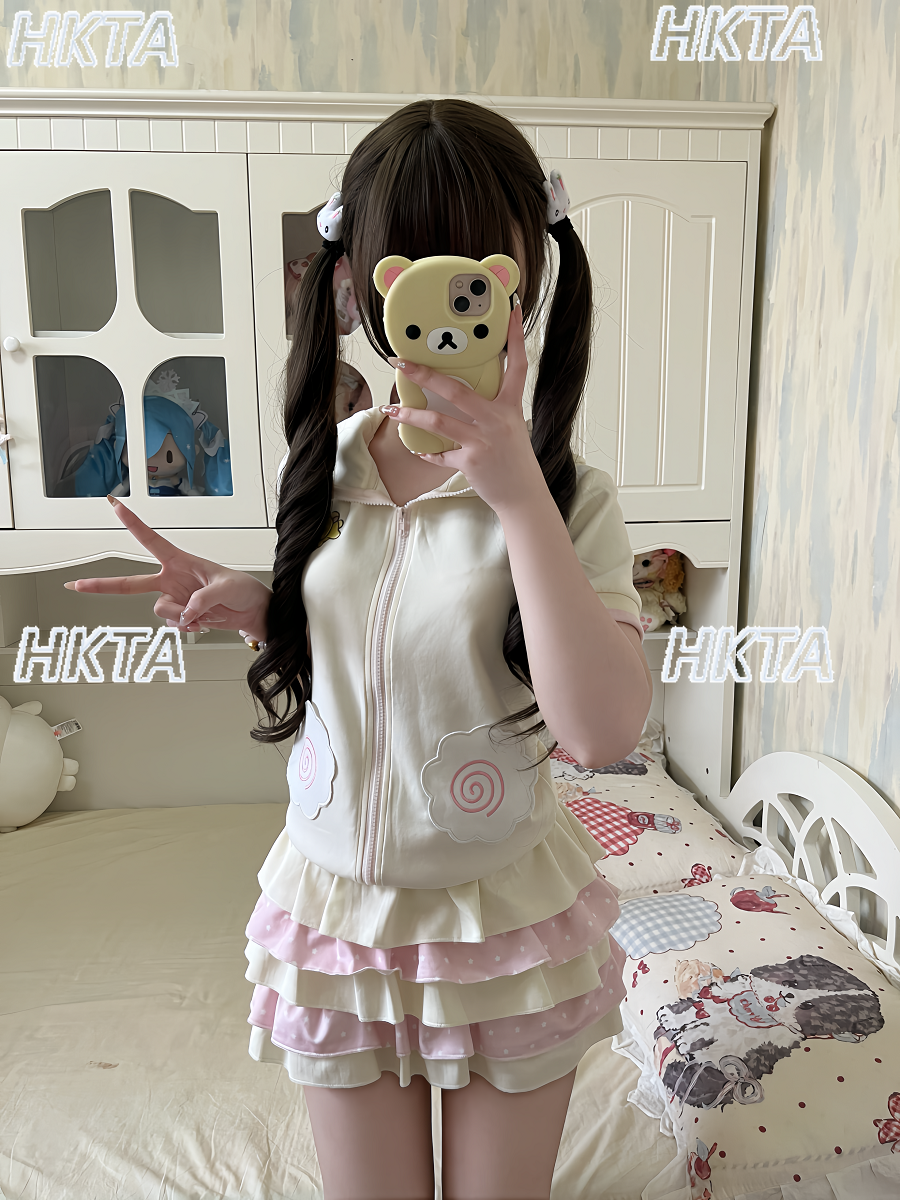 Japanese Cute Cartoon Embroide - Embroidery Jacket ulasan dan harga