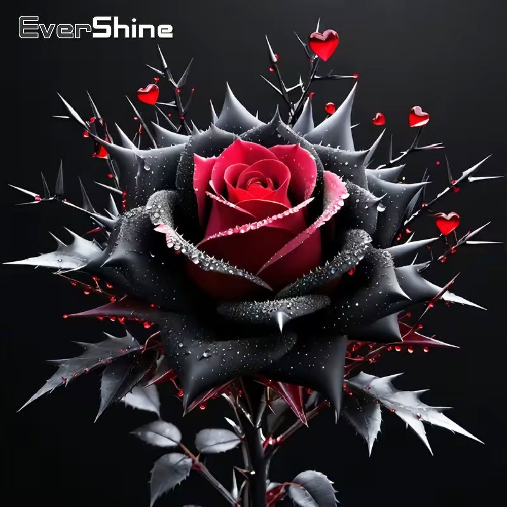 Evershine Diamond Painting Ros - Embroidery Rose Stitch ulasan dan harga