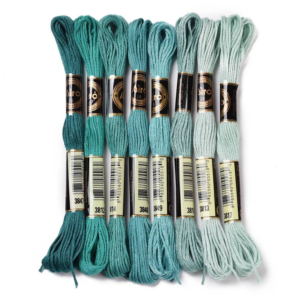 1Set 8 Skeins 0.5mm 6-Ply Poly - Embroidery Thread ulasan dan harga