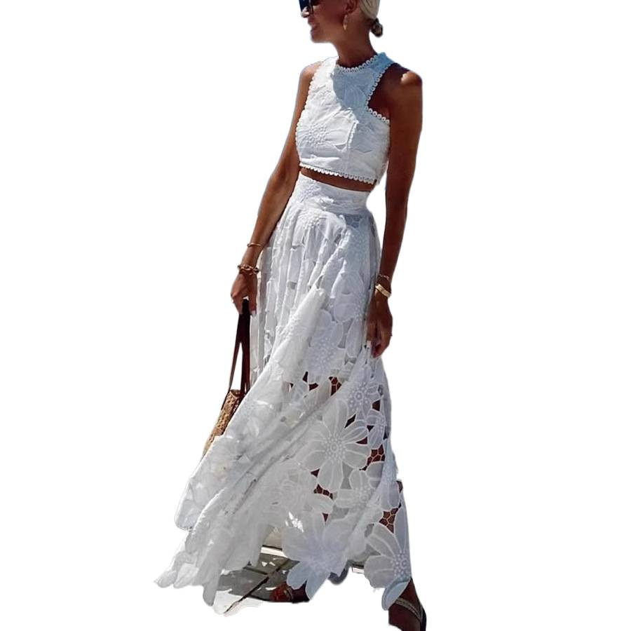 Women's White Floral Lace Embr - Embroidery Class ulasan dan harga