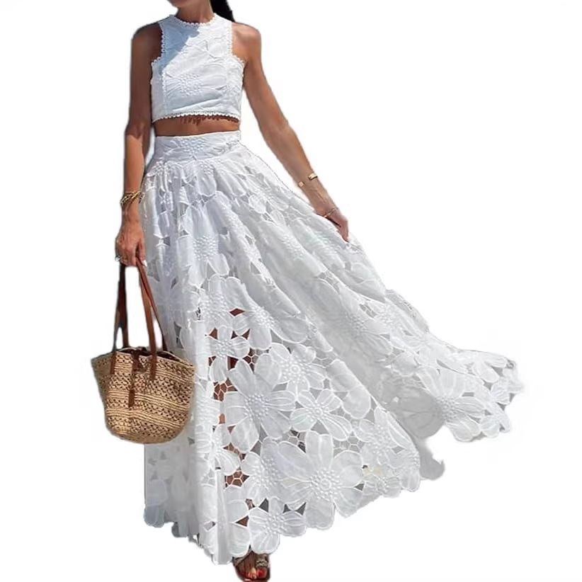 Women's White Floral Lace Embr - Embroidery Class ulasan dan harga